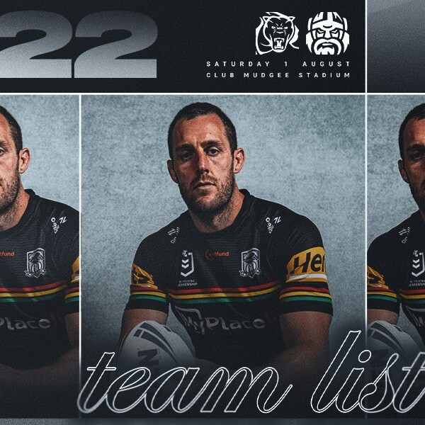 NRL Team List: Round 22