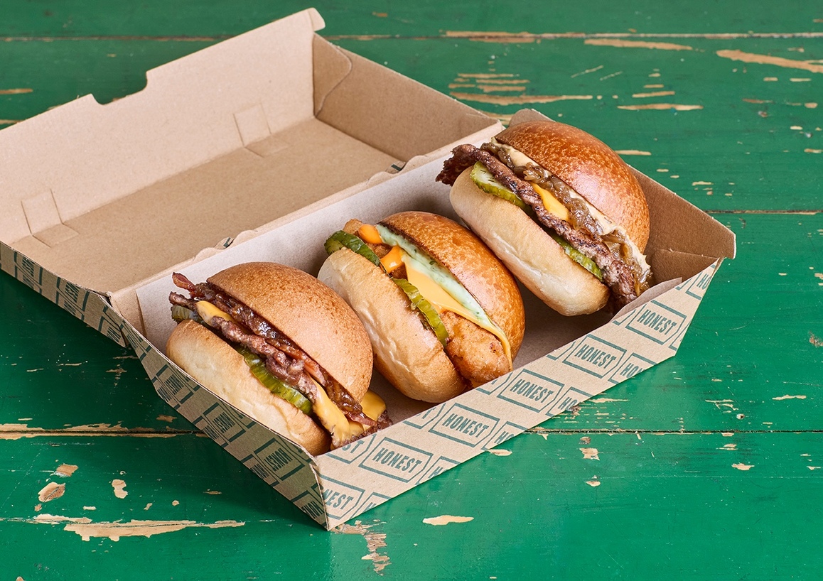 Burger with gift cards